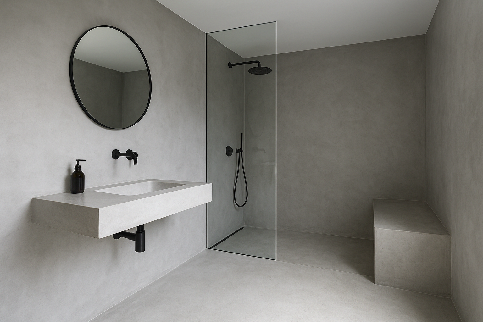 inconvénient béton ciré salle de bain